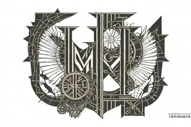 1972 and 1975 in roman numerals tattoo design idea