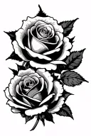 three roses tattoo design idea