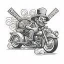 arizona Chicano low rider clown gangster East side tattoo design idea