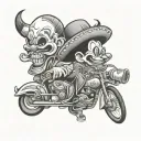arizona Chicano low rider clown gangster East side tattoo design idea
