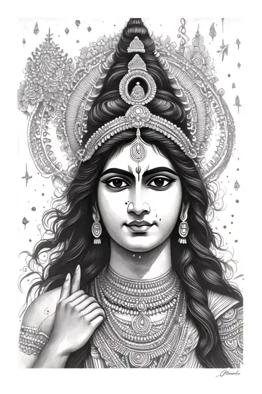 shiva Parvati tattoo tattoo design idea