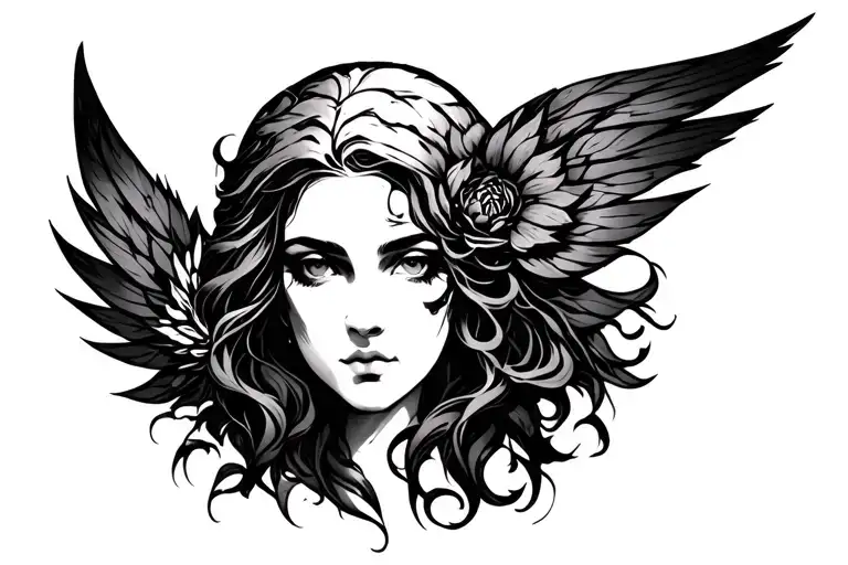 a symbol of lillith goddess tattoo design idea
