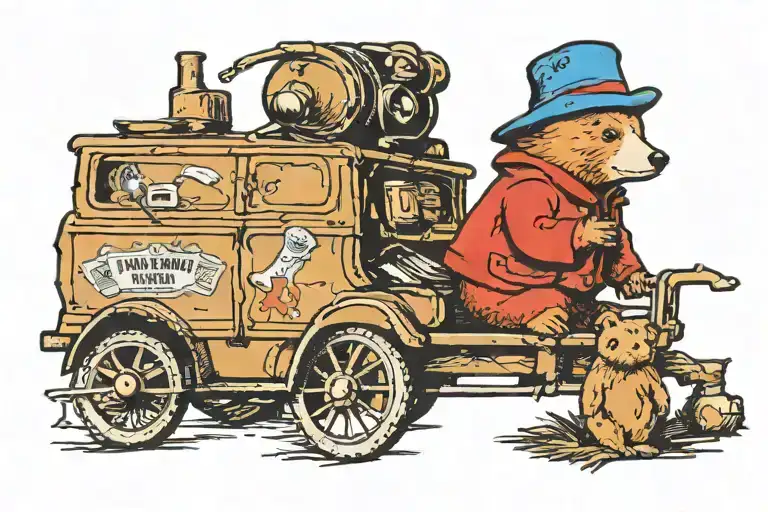 Paddington bear tattoo design idea