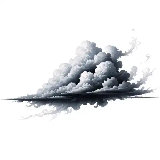 Filler Clouds and Smoke tattoo design idea