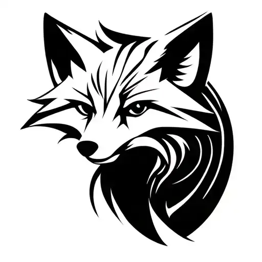 Fox Face tattoo design idea