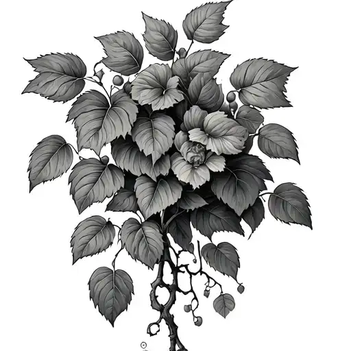 Vine growing G>^v tattoo design idea