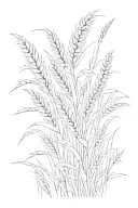 wheat field looking tattoo design idea