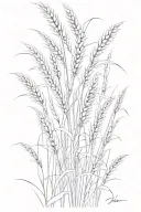 wheat field looking tattoo design idea