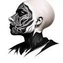 Double Face tattoo design idea