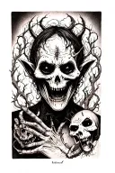 evil and dark tattoo design idea