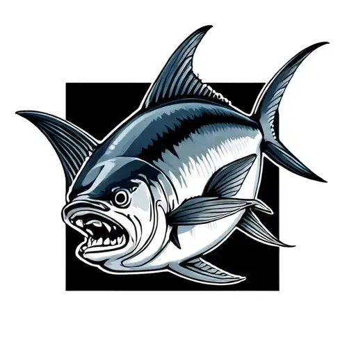 yellowfin tuna tattoo design idea