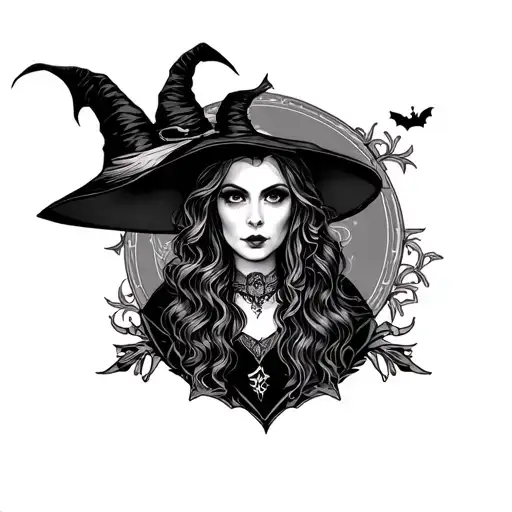hocus pocus themed tattoo design idea
