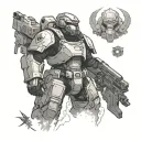 Helldivers 2 tattoo design idea