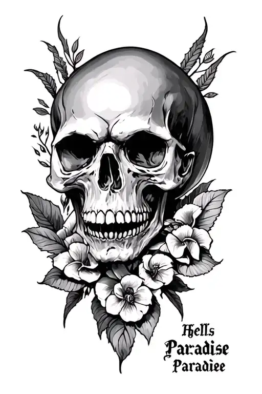 Hells Paradise tattoo design idea