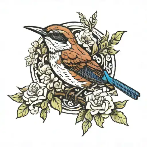 calliope wren tattoo design idea