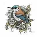 calliope wren tattoo design idea