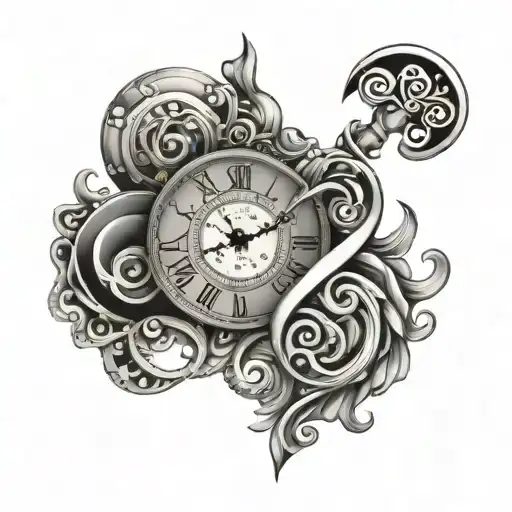 time 07:24, infinite sign, twenty four seven tattoo design idea