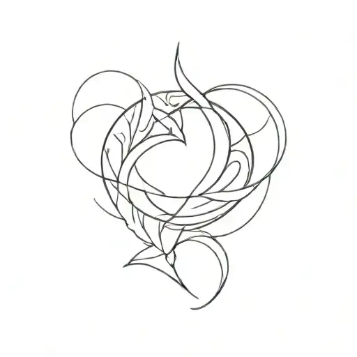 blend of Capricorn and Gemini signs tattoo design idea