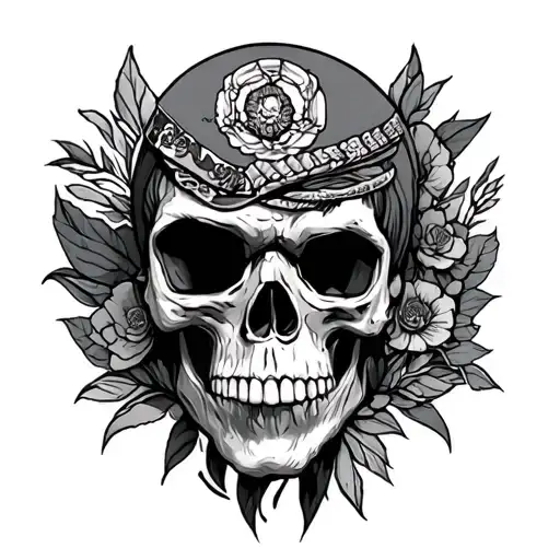 narco style tattoo design idea
