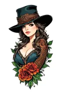 tooled leather tattoo design idea