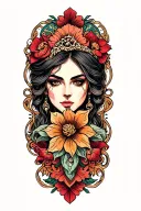 tooled leather tattoo design idea