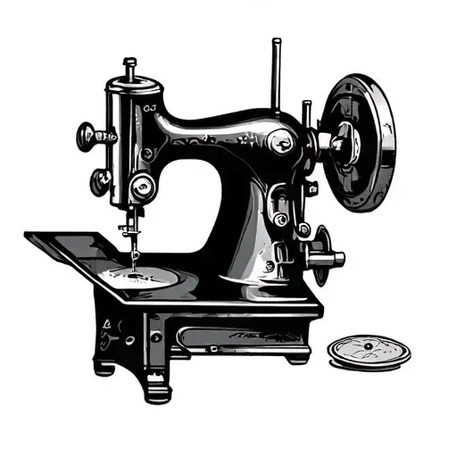 sewing machines tattoo design idea