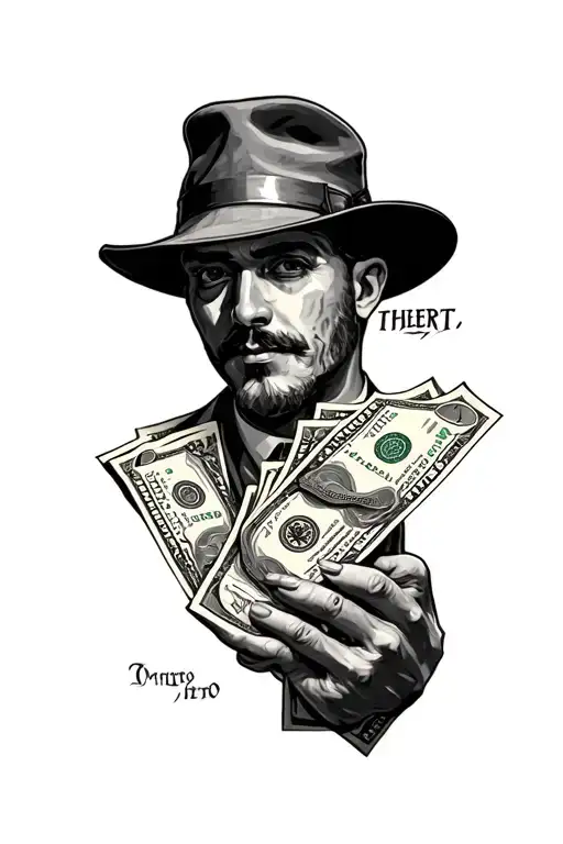 omerta tattoo featuring money tattoo design idea