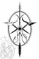 sagittarius, virgo and capricorn fusion zodiac tattoo design idea