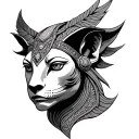 Sekhmet tattoo design idea