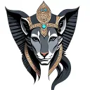 Sekhmet tattoo design idea