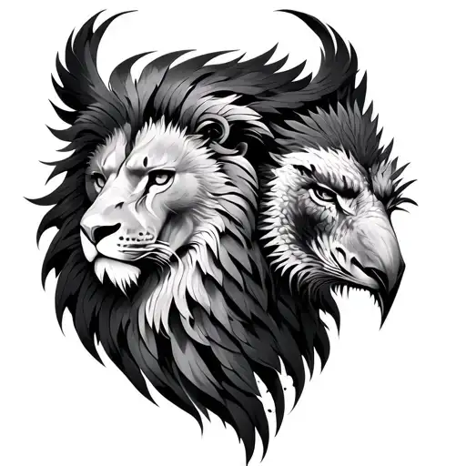León and Ave Fenix tattoo design idea