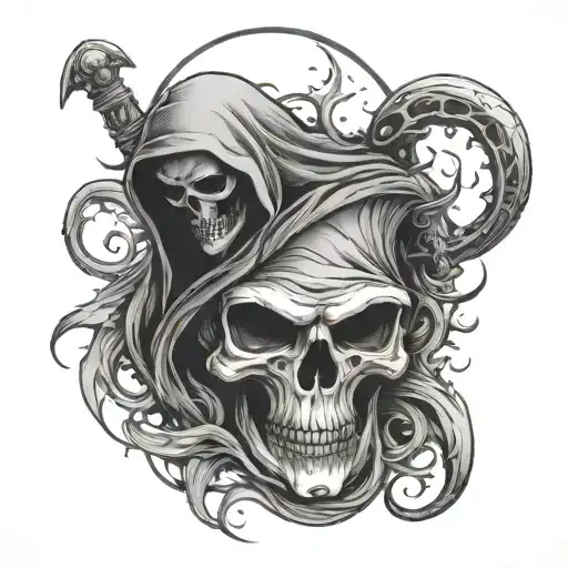 reaper death seal tattoo design idea