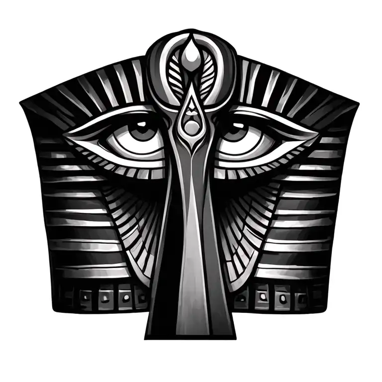 Ankh with eye of ra & horus  tattoo design idea