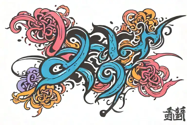 Korean calligraphy brush tattoo design idea