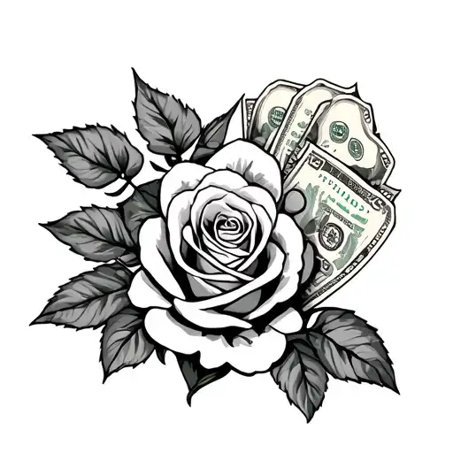 roses , money , chef  tattoo design idea