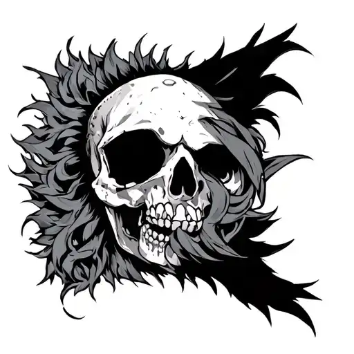 Trafalgar law one piece morphing tattoo design idea