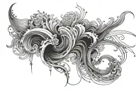 Suminagashi tattoo design idea