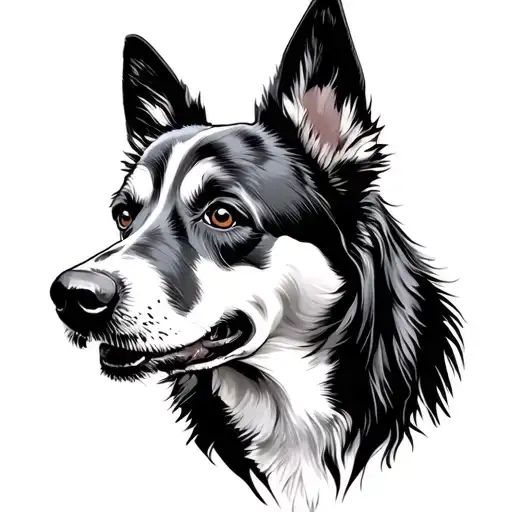 Australian cattle dog tattoo design idea