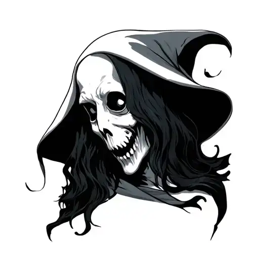 Ghost with sheet tattoo design idea