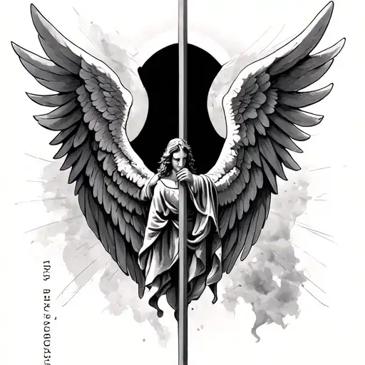 Archangel Michael , Gabriel , Raphael Angel's Wings Tattoo tattoo design idea