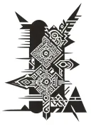 Aztec tribal design tattoo design idea