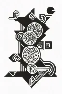Aztec tribal design tattoo design idea