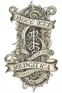 ODD Text magical Font tattoo design idea