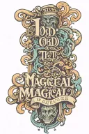 ODD Text magical Font tattoo design idea
