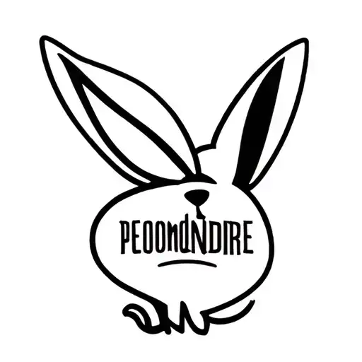 playboy bunny logo , keondre name written tattoo design idea