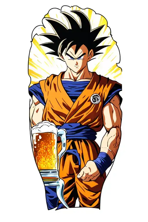 dragonball z arm sleeve featuring goku vegeta freiza and beerus tattoo design idea