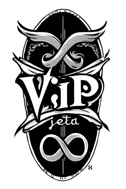 "VIP jet " No.8; infinity symbol tattoo design idea