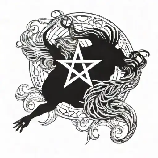 virgo, gemini and leo star sign intertwined tattoo design idea