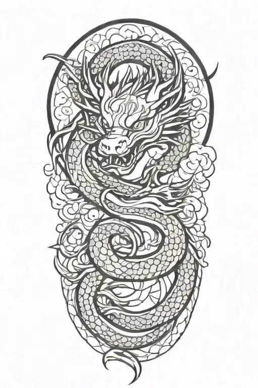 dragon tattoo design idea