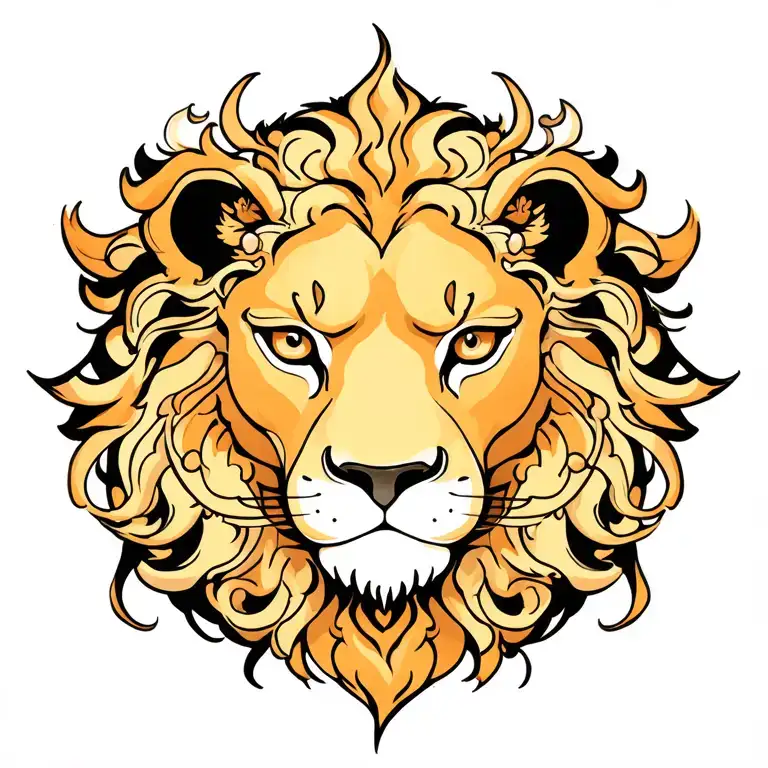 leo zodiac sign tattoo design idea